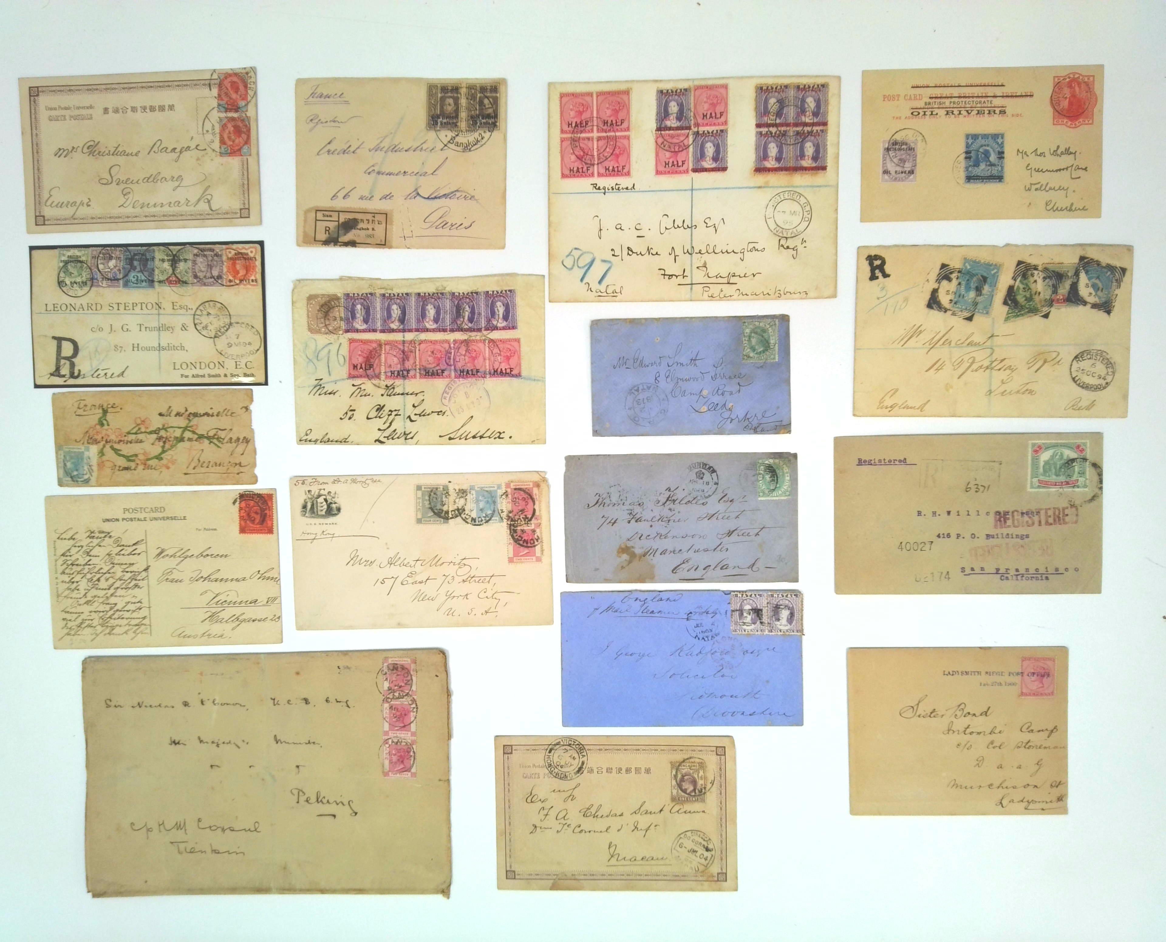POSTAL HISTORY: Balance of collection in single carton, many interesting and better items from Hong Kong, Thailand,