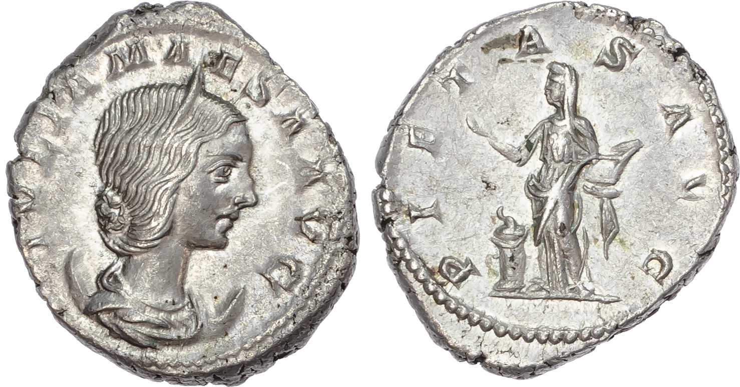 Julia Maesa, grandmother of Elagabalus (AD 218-222) AR Antoninianus, Rome, AD 219, 5.43g. 
