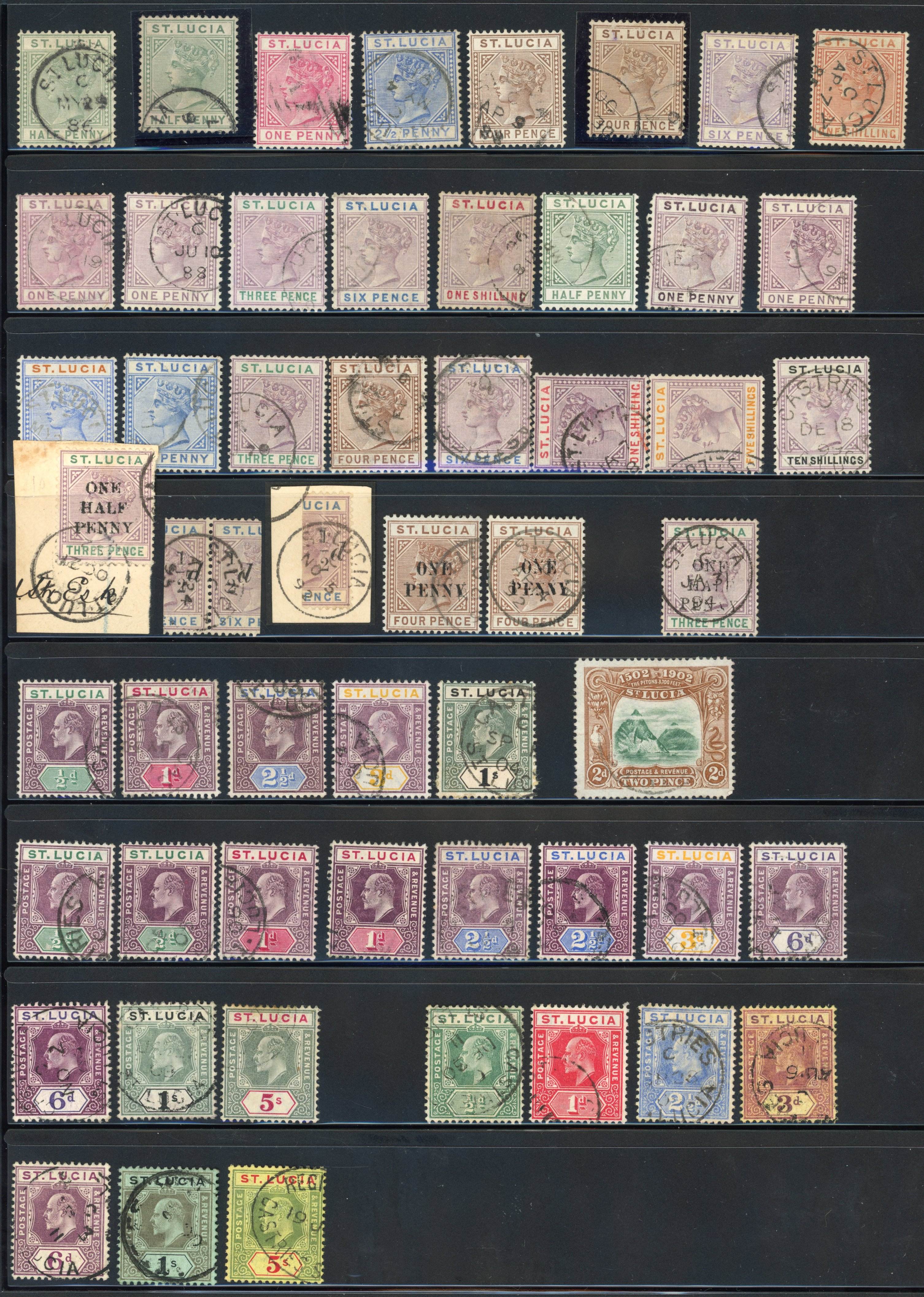 St Lucia 1883-1936 collection used