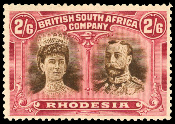 RSC D 2s6d blackish brown and brown-lake, #11 mint