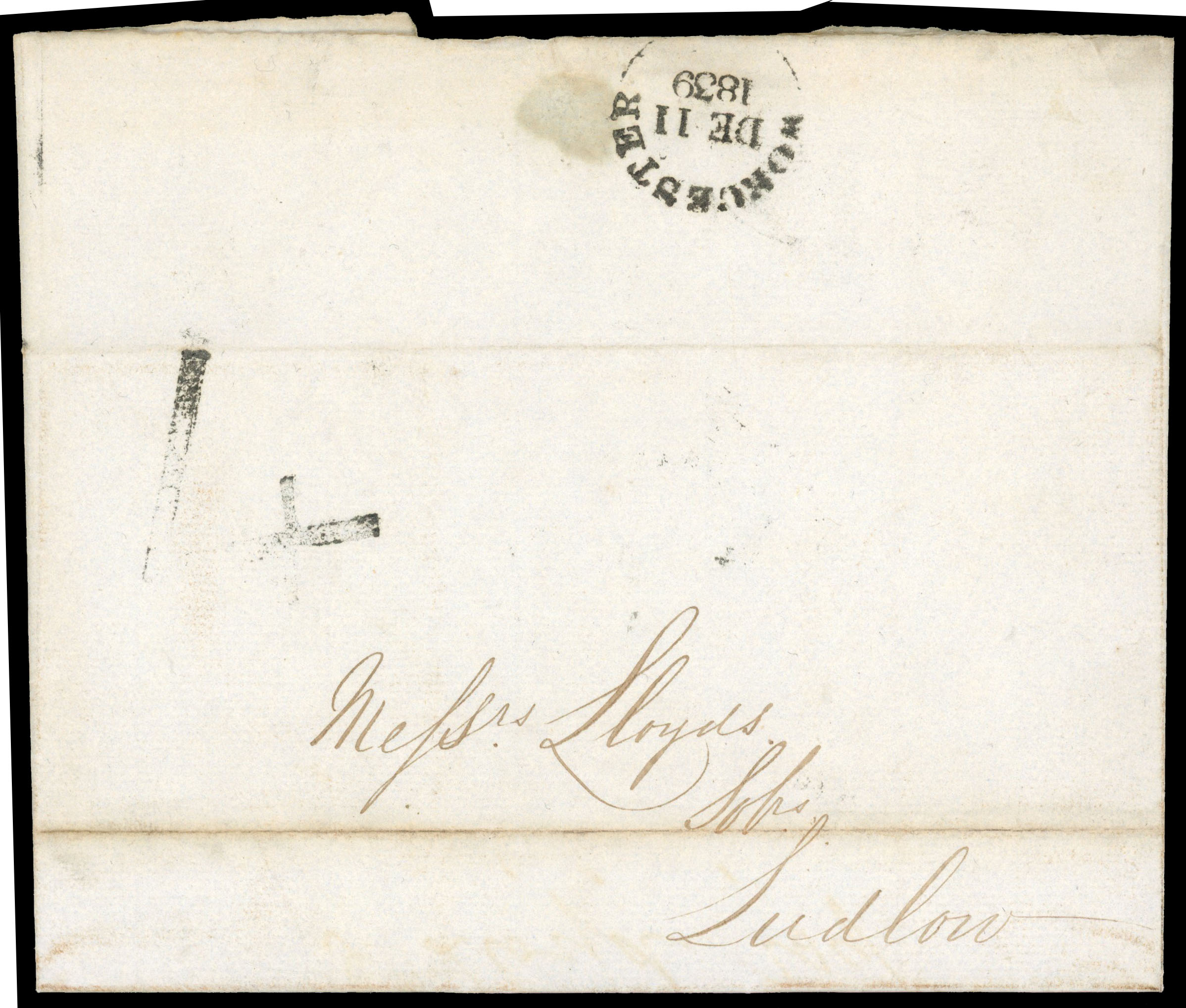 1839 Uniform Fourpenny Post (December 1839) Two entires both sent from Worcester