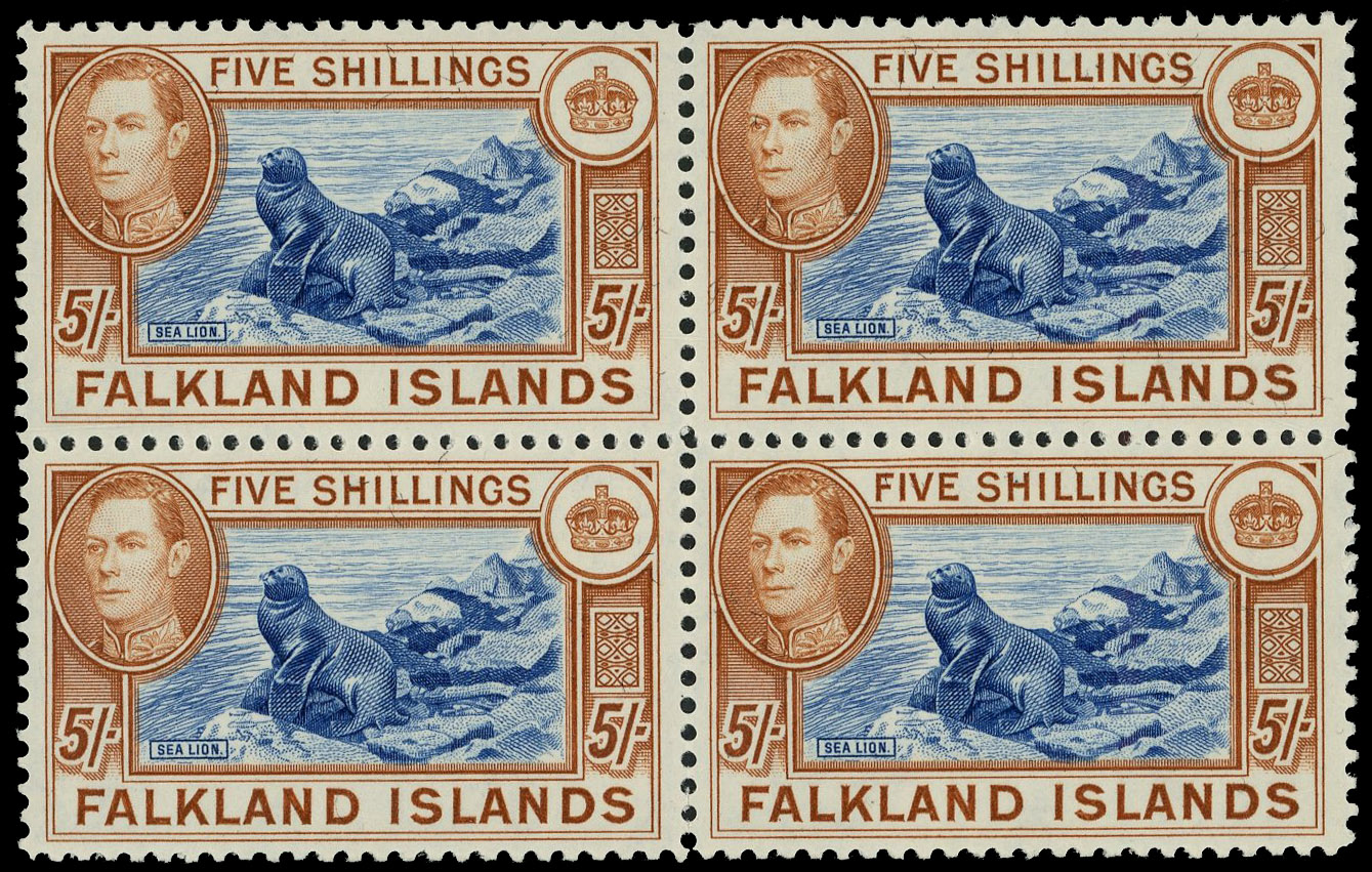 Falkland Islands SG 161 block mint