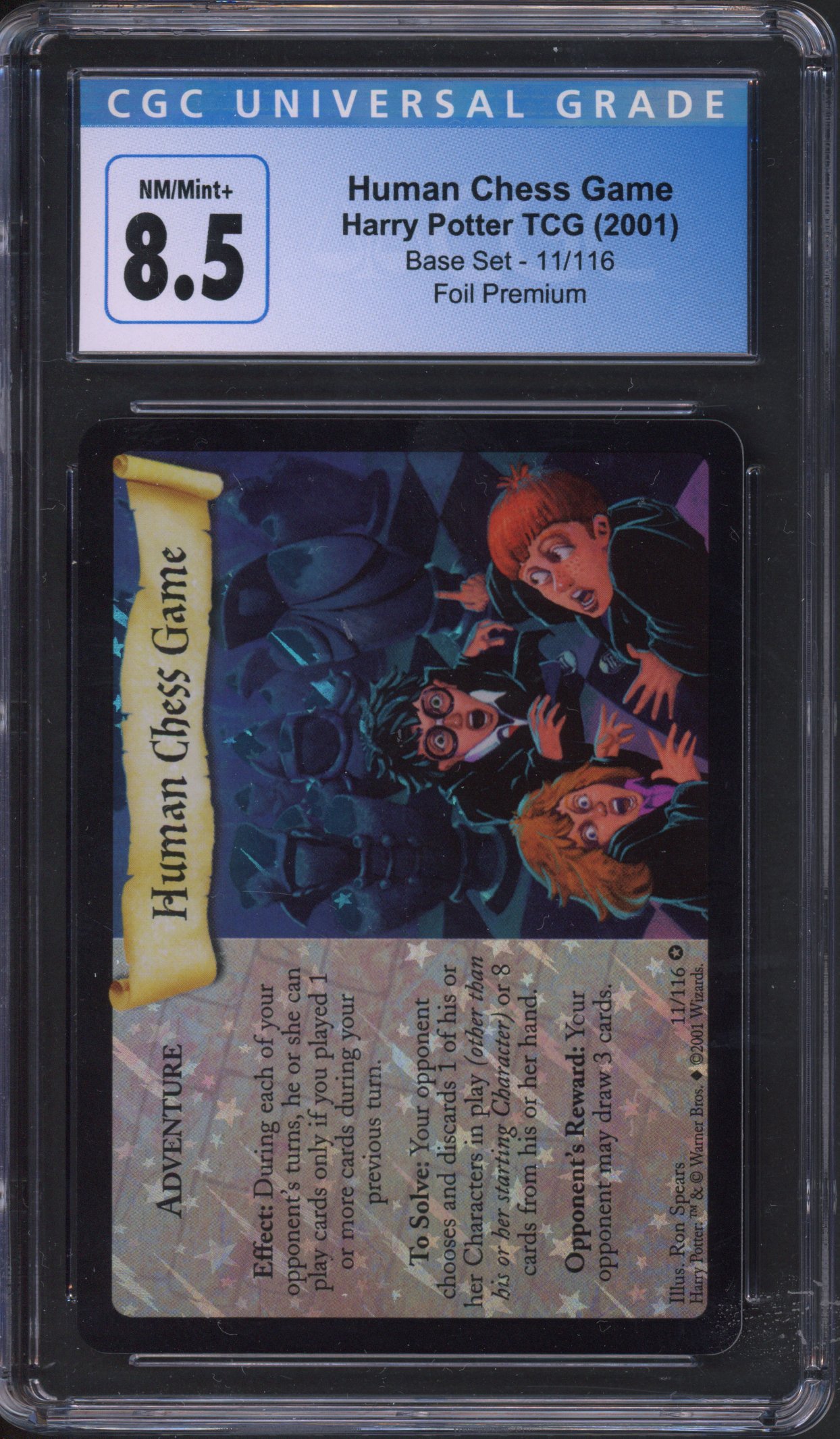 Harry Potter TCG - CGC 8.5 Human Chess Game Premium Foil Base Set #11/116