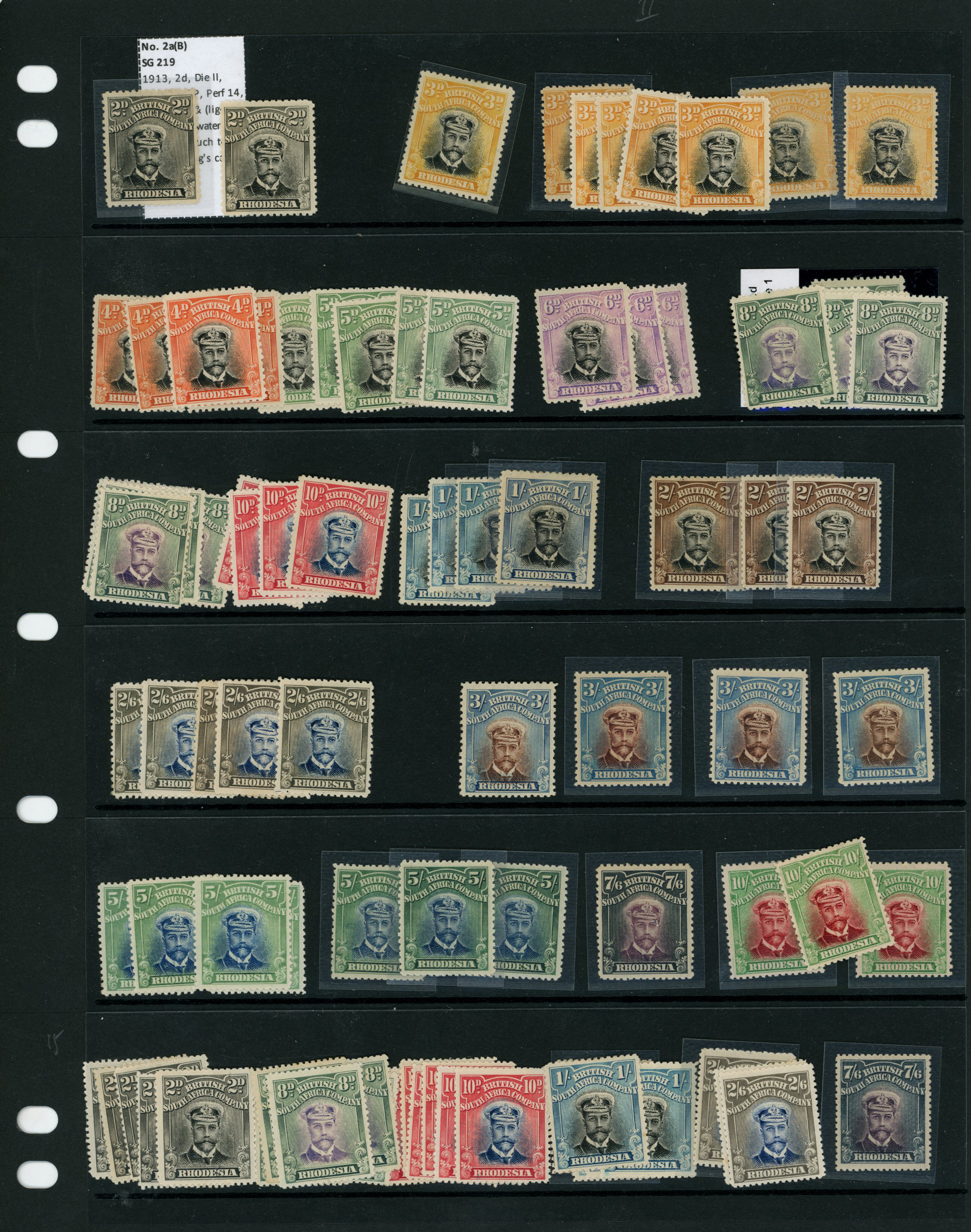 1913-7 Head Die II duplicated group , mostly...