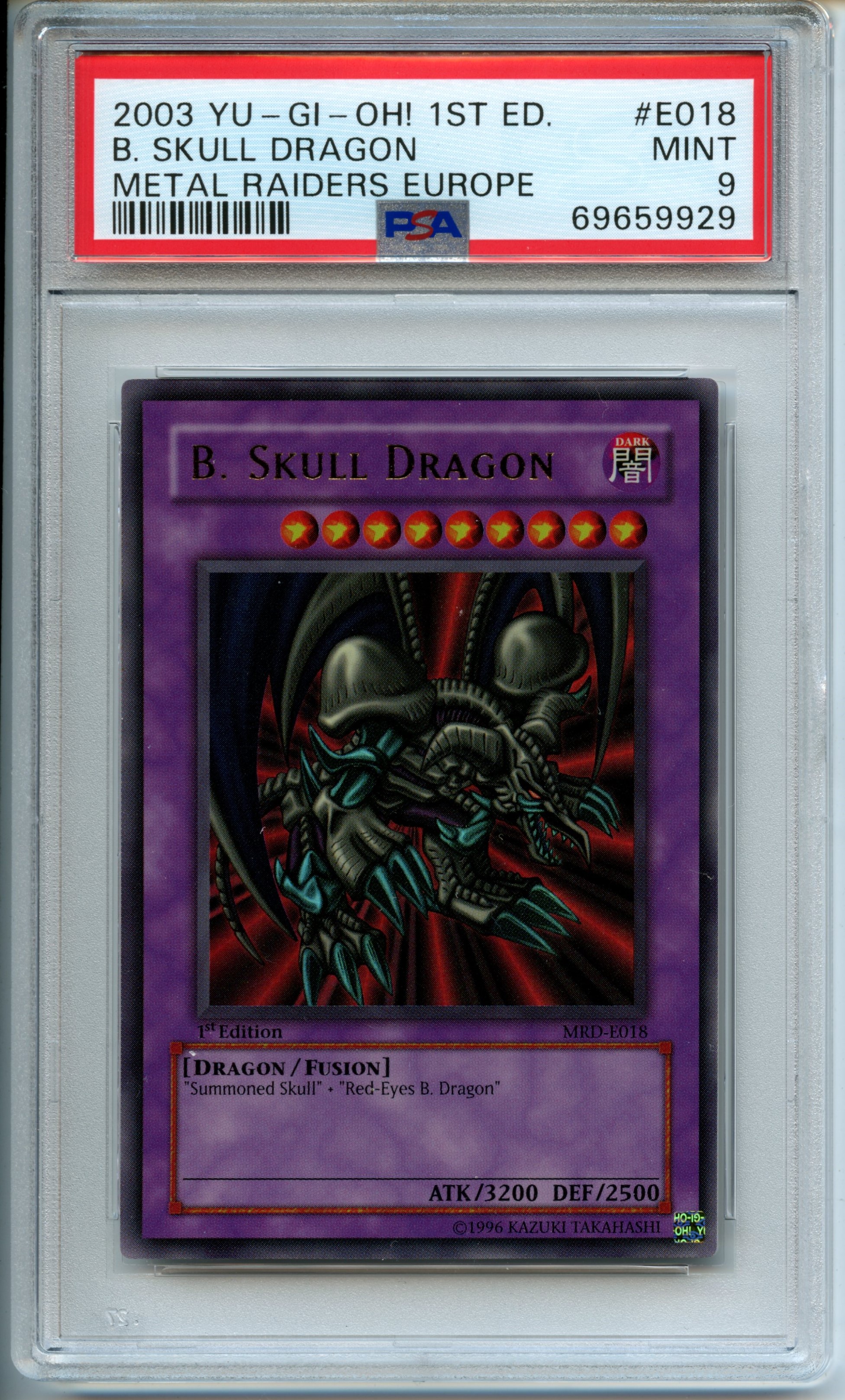 Yu-Gi-Oh! - B.Skull Dragon  Europe  - Metal Raider - PSA 9 