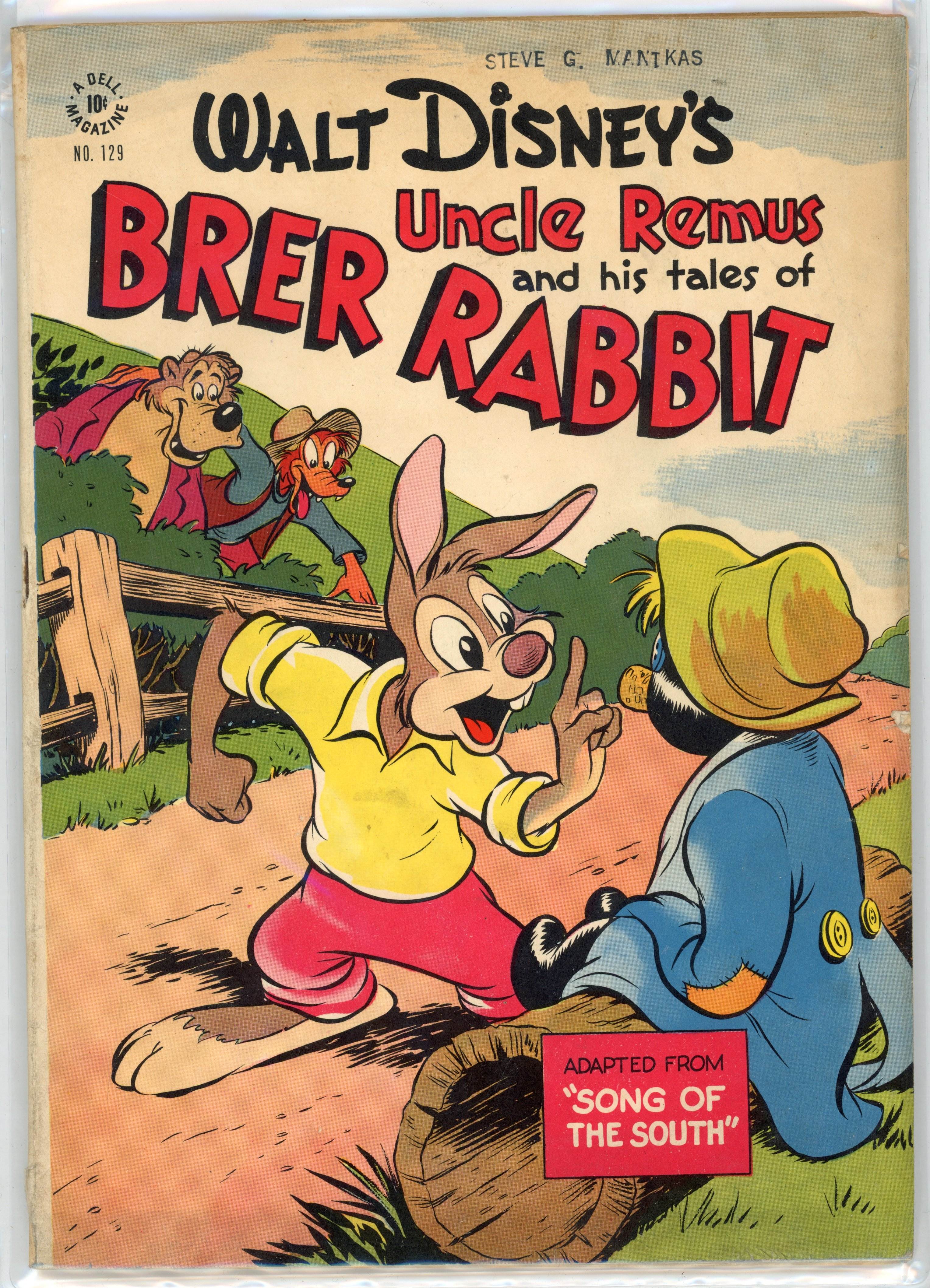 Four Color #129 (Dell Comics, 1946) Uncle Remus and His Tales Of Brer Rabbit