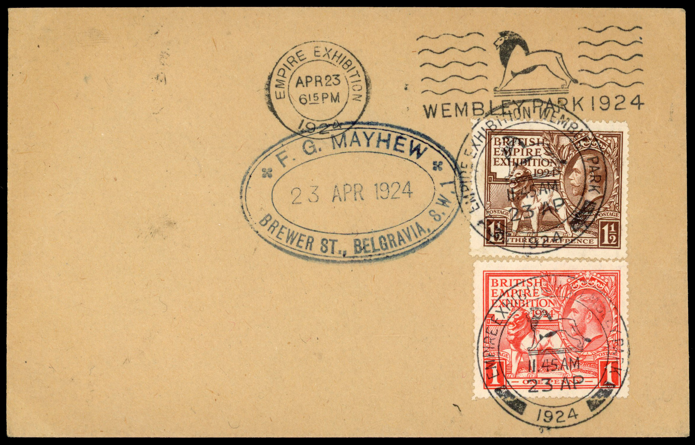 1924 British Empire Exhibition first day cover