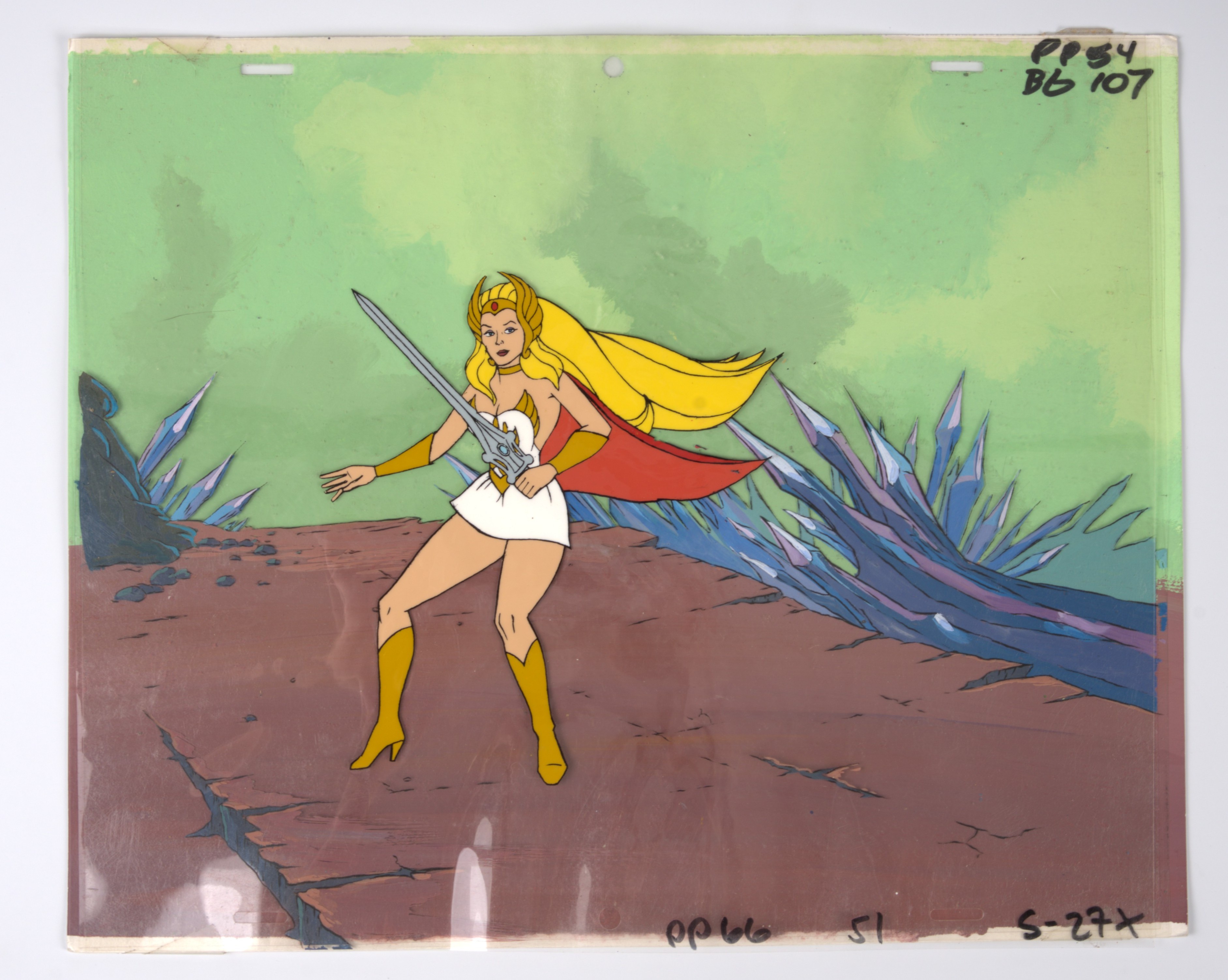 She-Ra Princess of Power Original She-Ra Animation Cel and Background (Filmation, 1985-1987)