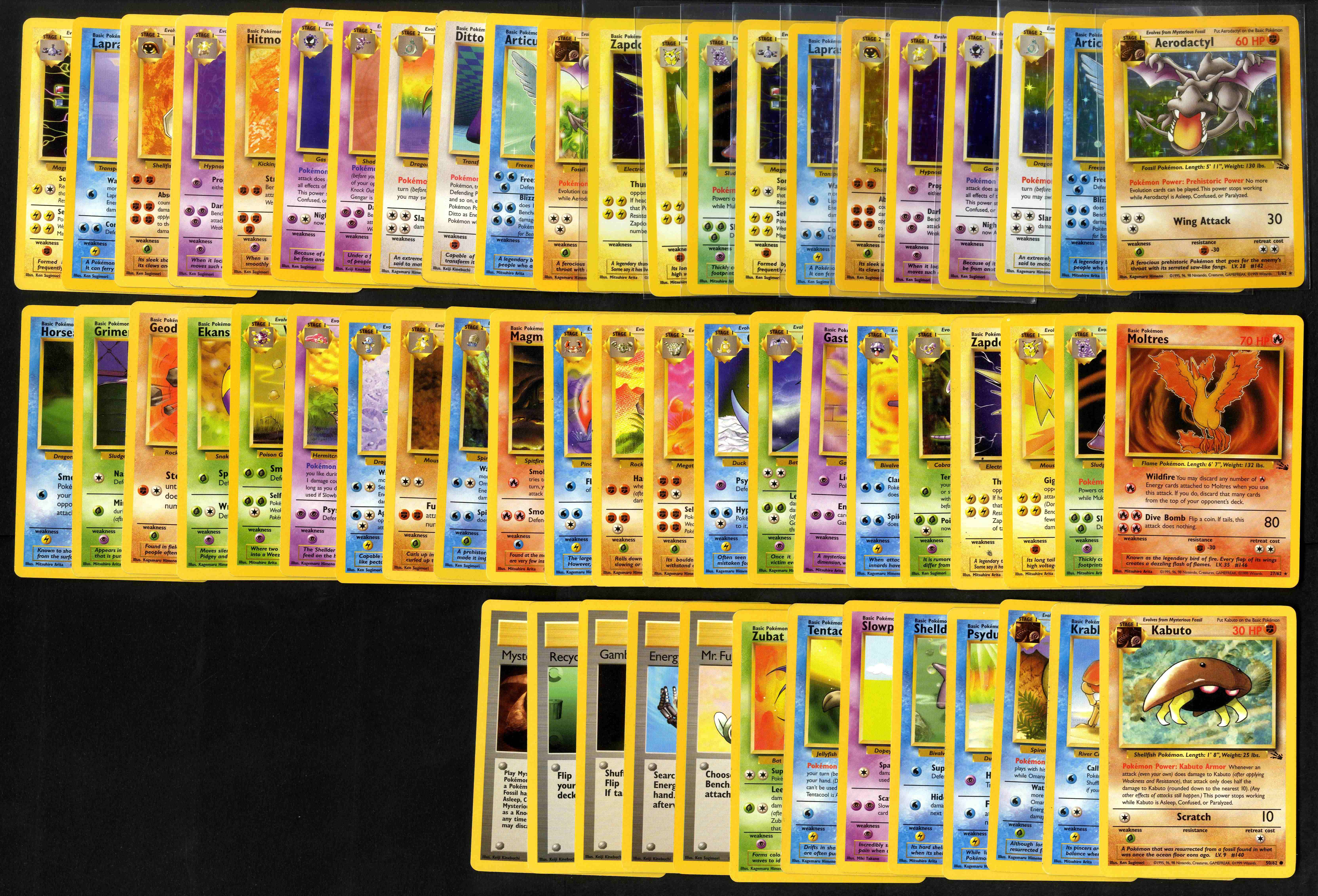 Fossil (1999) – Partial Complete Set – 57/62