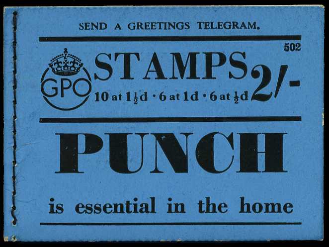 1940 (April) 2/- booklet (#502), perfs fair...