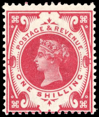 GB 1887-92 1s colour trial in carmine, For SG 211
