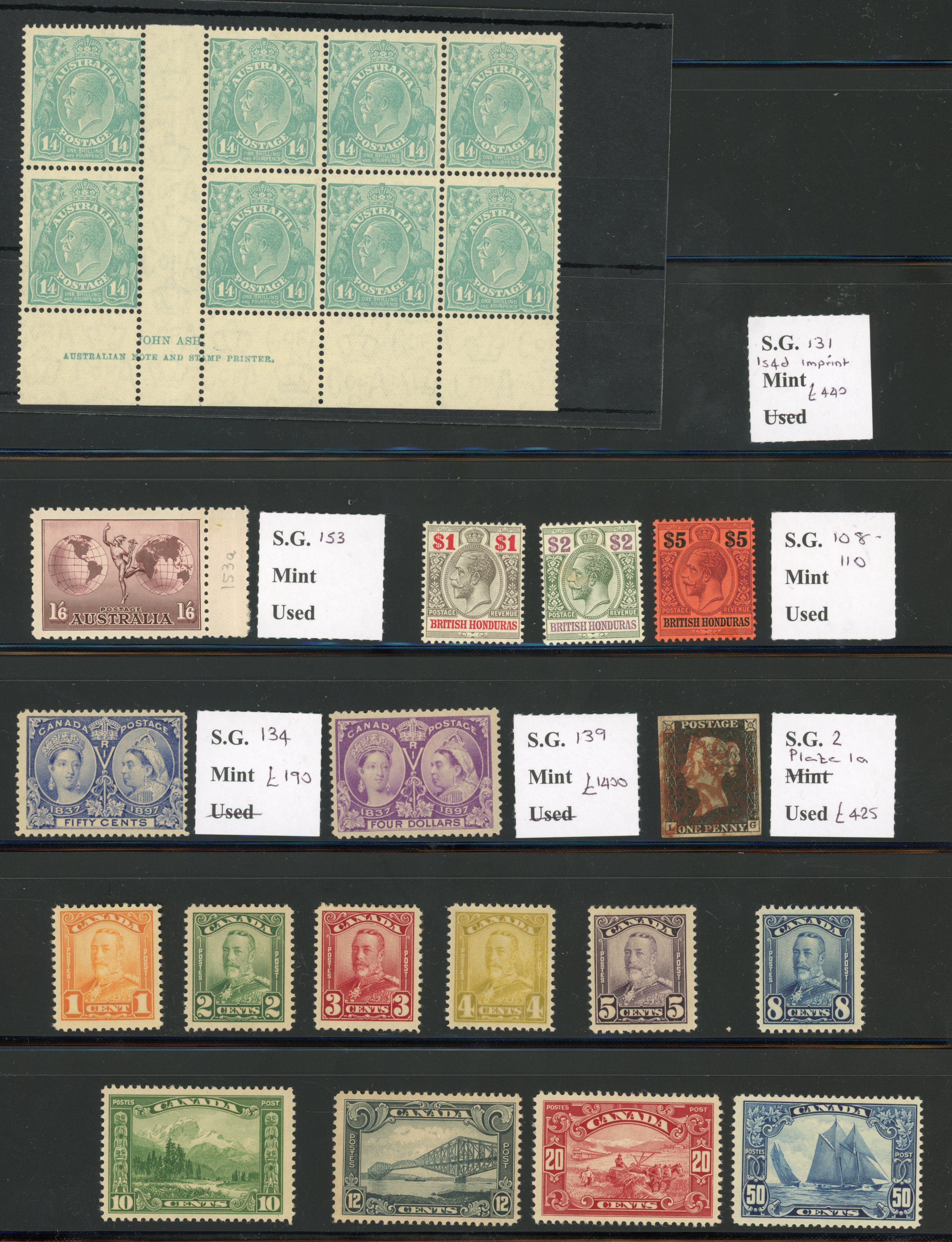 British Commonwealth mint and used collection on stock pages