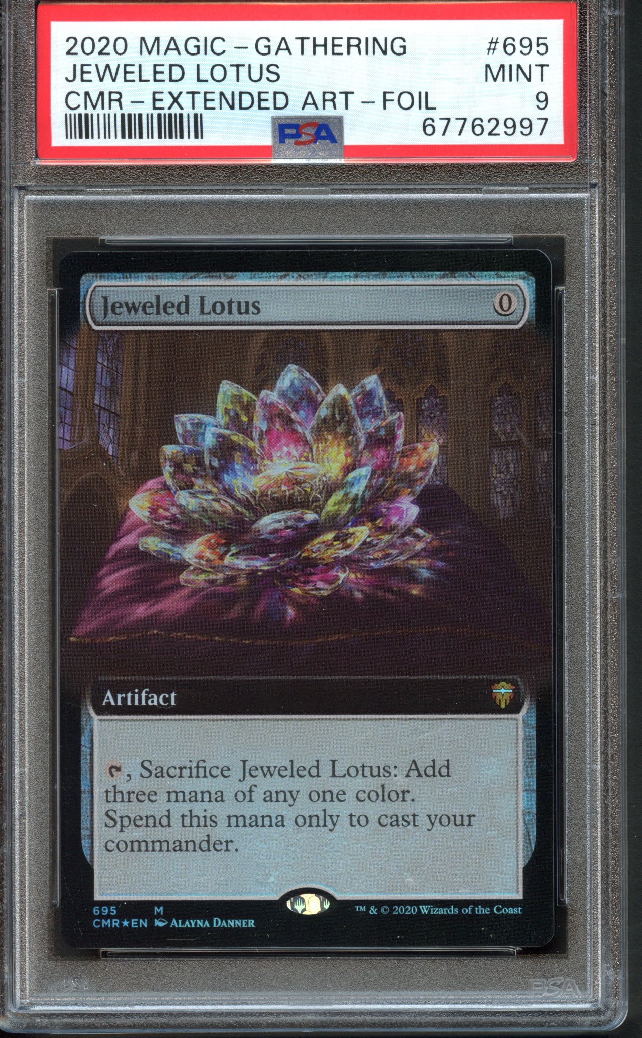 PSA 9 Jeweled Lotus (extended art foil) - Commander Legends