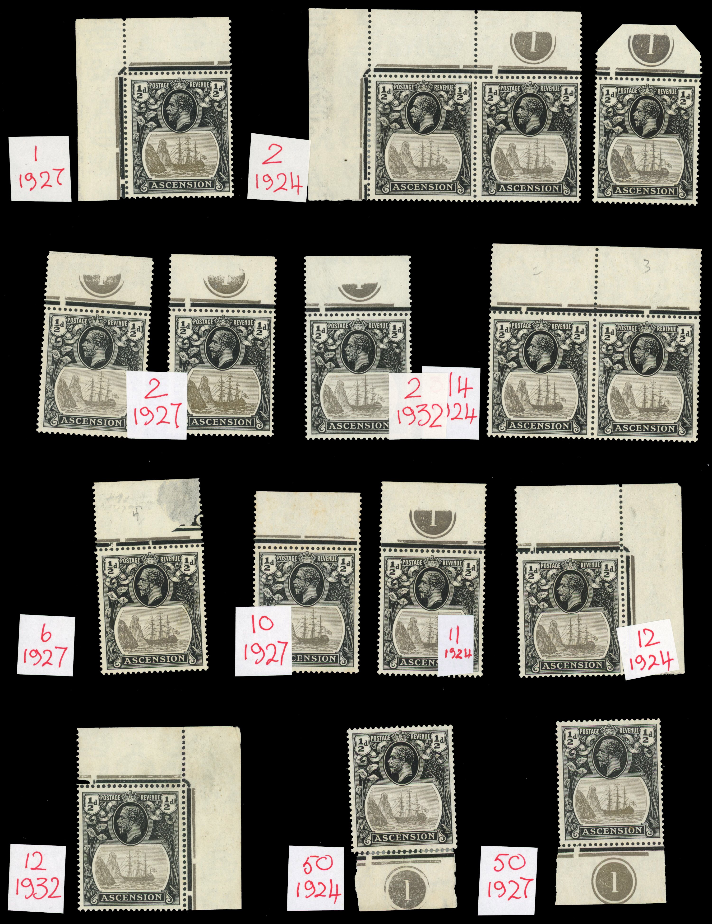 Ascension SG 10 positioned examples mint