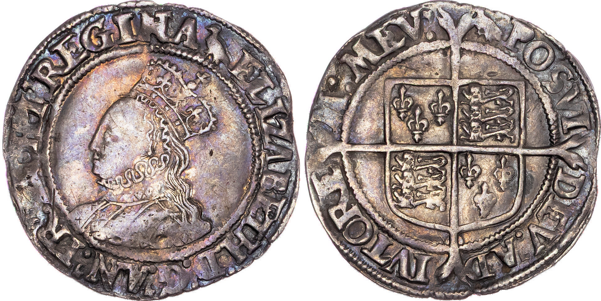 Elizabeth I (1558-1603), AR Shilling, Second Issue, Tower (London) mint, mm. martlet (1560-1).