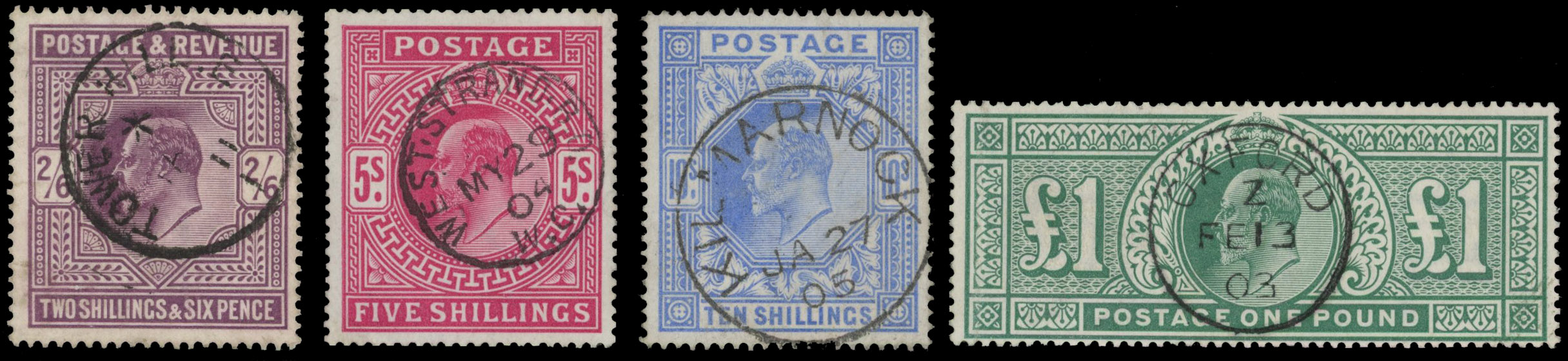 GB 1902-10 DLR used set to £1 SG 215-266