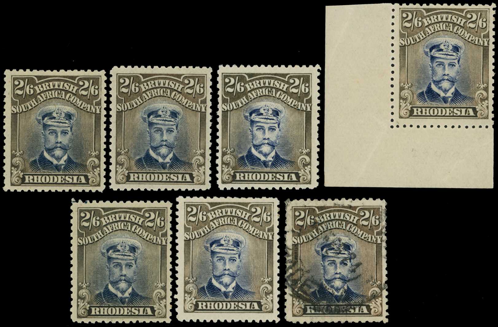 1922-3 2/6d Head Die IIIB, perf 14, white...