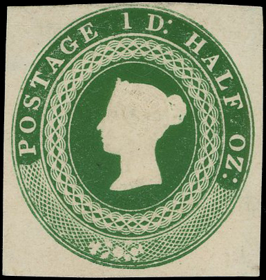 c.1840 Charles Whiting 1d Embossed Essay.