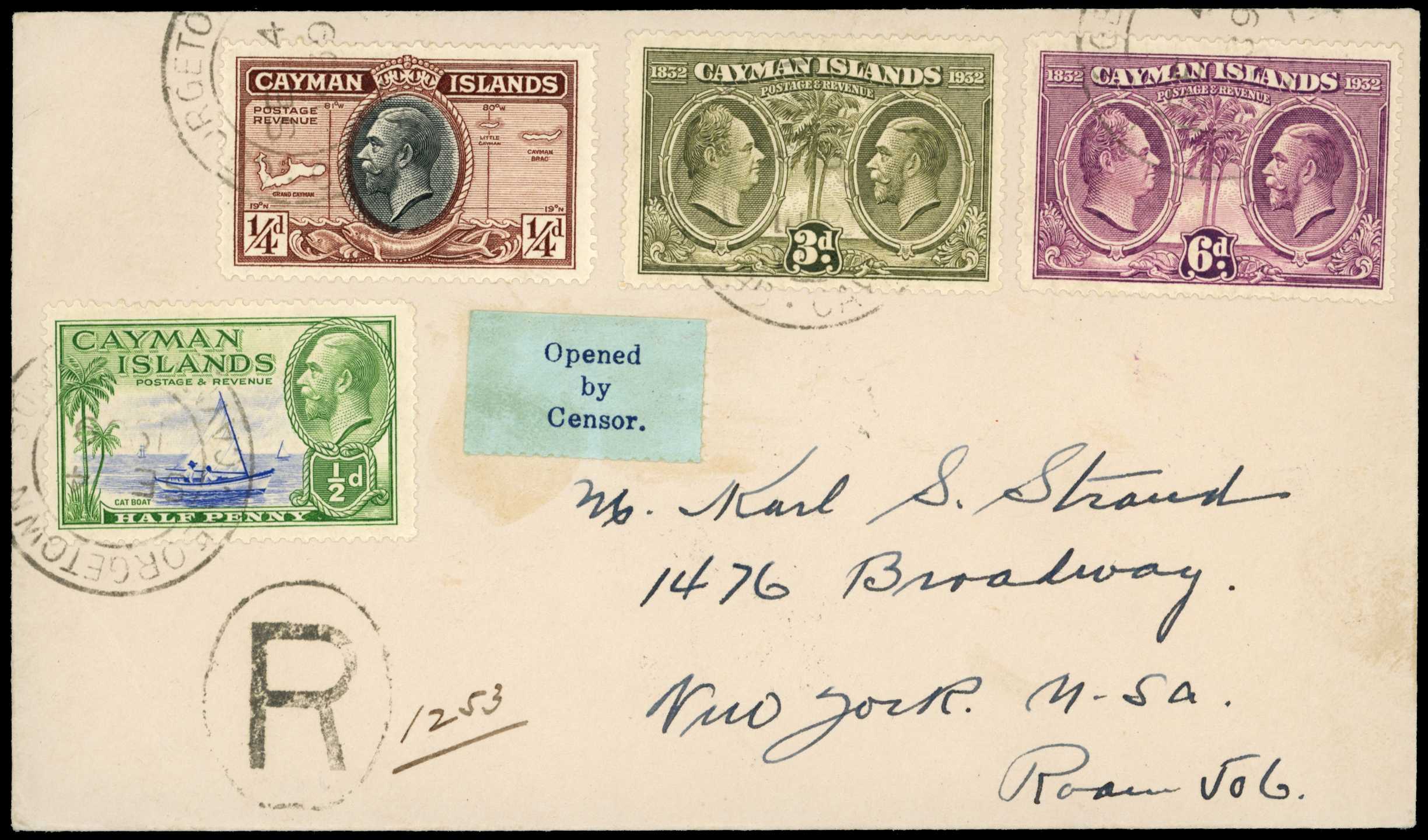 1939 CL4 "Opened by Censor." label used...