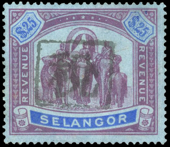 Jap Occ Selangor 1943 $25 with Selangor chop mint