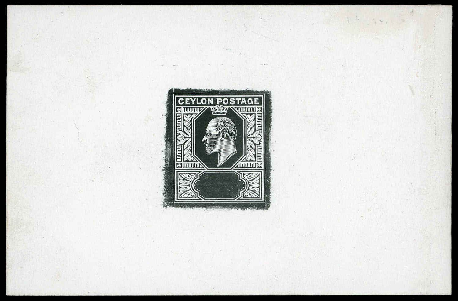 Ceylon KEVII master die proof