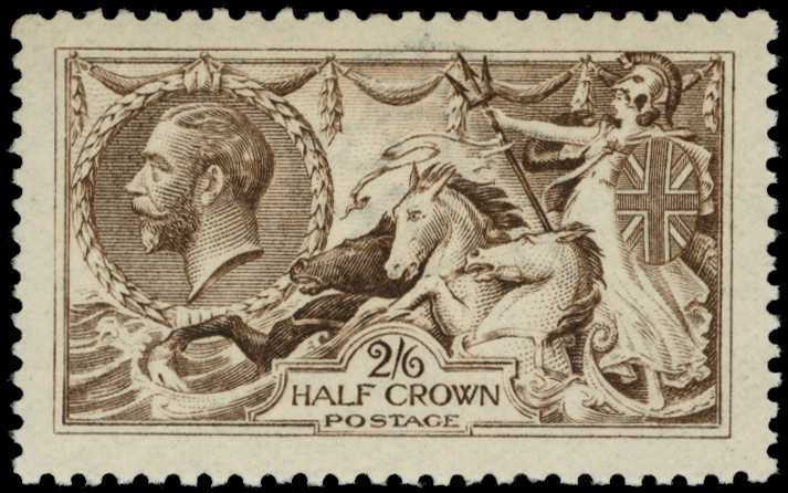 1915 2/6d pale brown, full unmounted o.g.,...