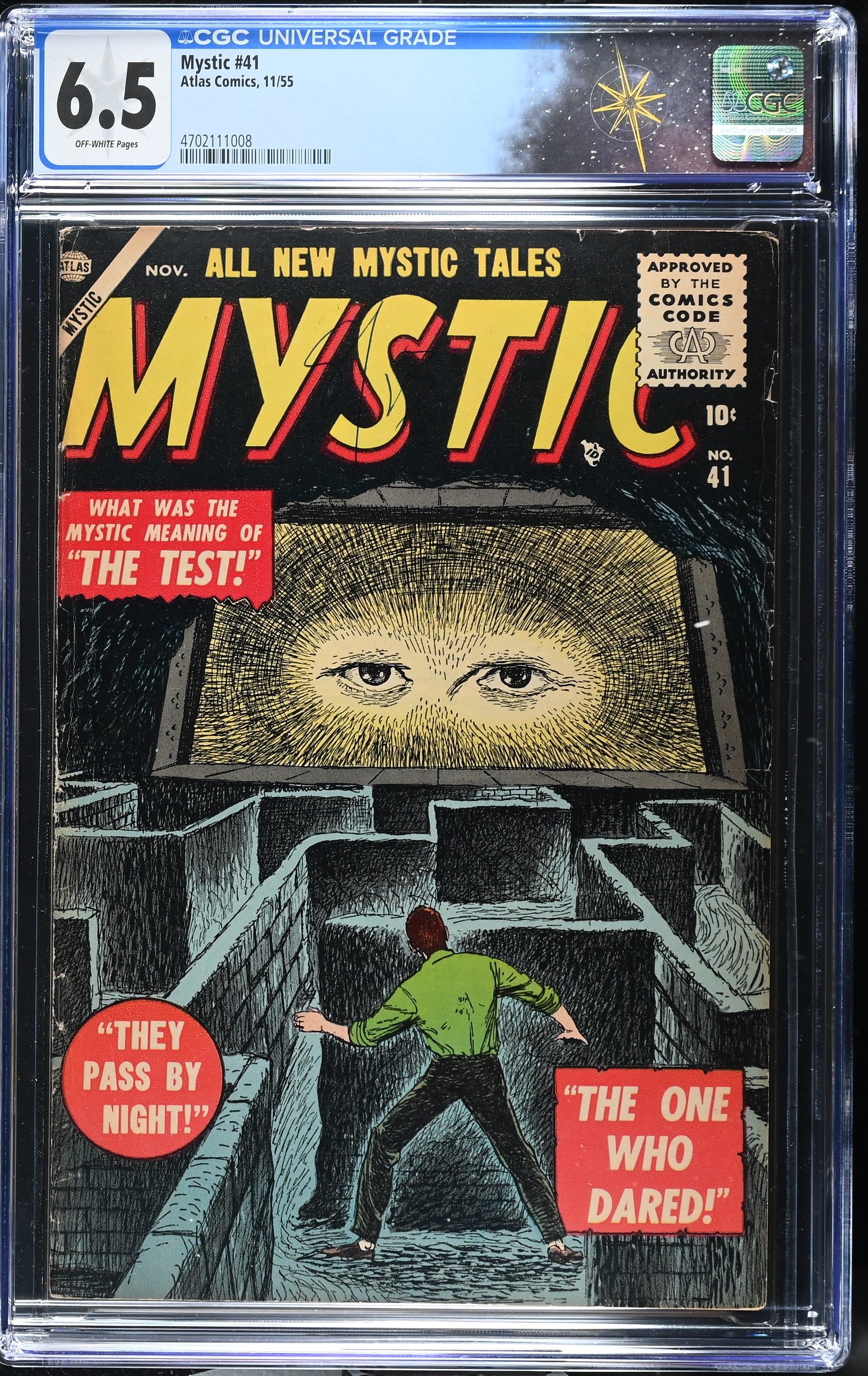 Mystic #41 CGC 6.5 Cover by Carl Burgos (Atlas, 1955) Off-White Pages