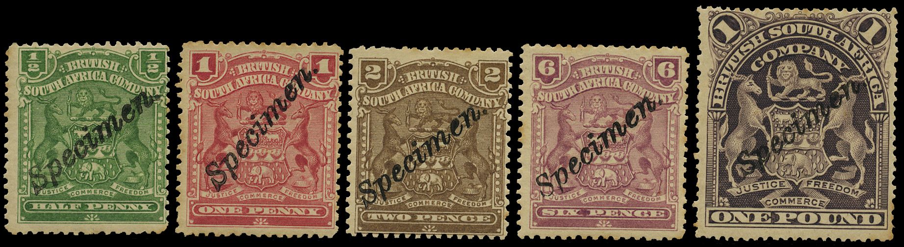 1898-1908 ½d yellow-green, 1d rose, 2d brown,...