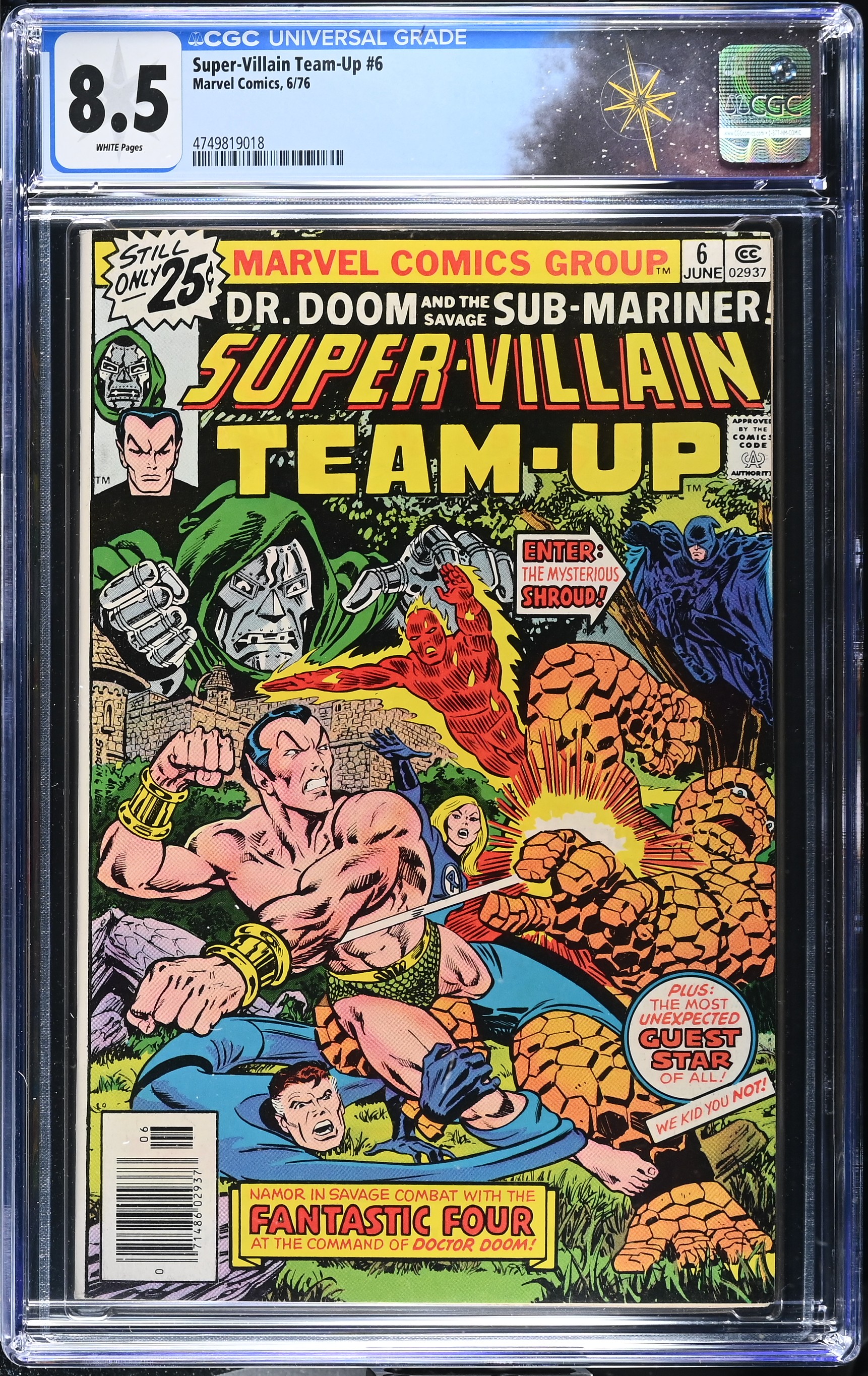 Super-Villain Team-Up #6 CGC 8.5 "Prisoner!" (Marvel Comics, 1976) White Pages