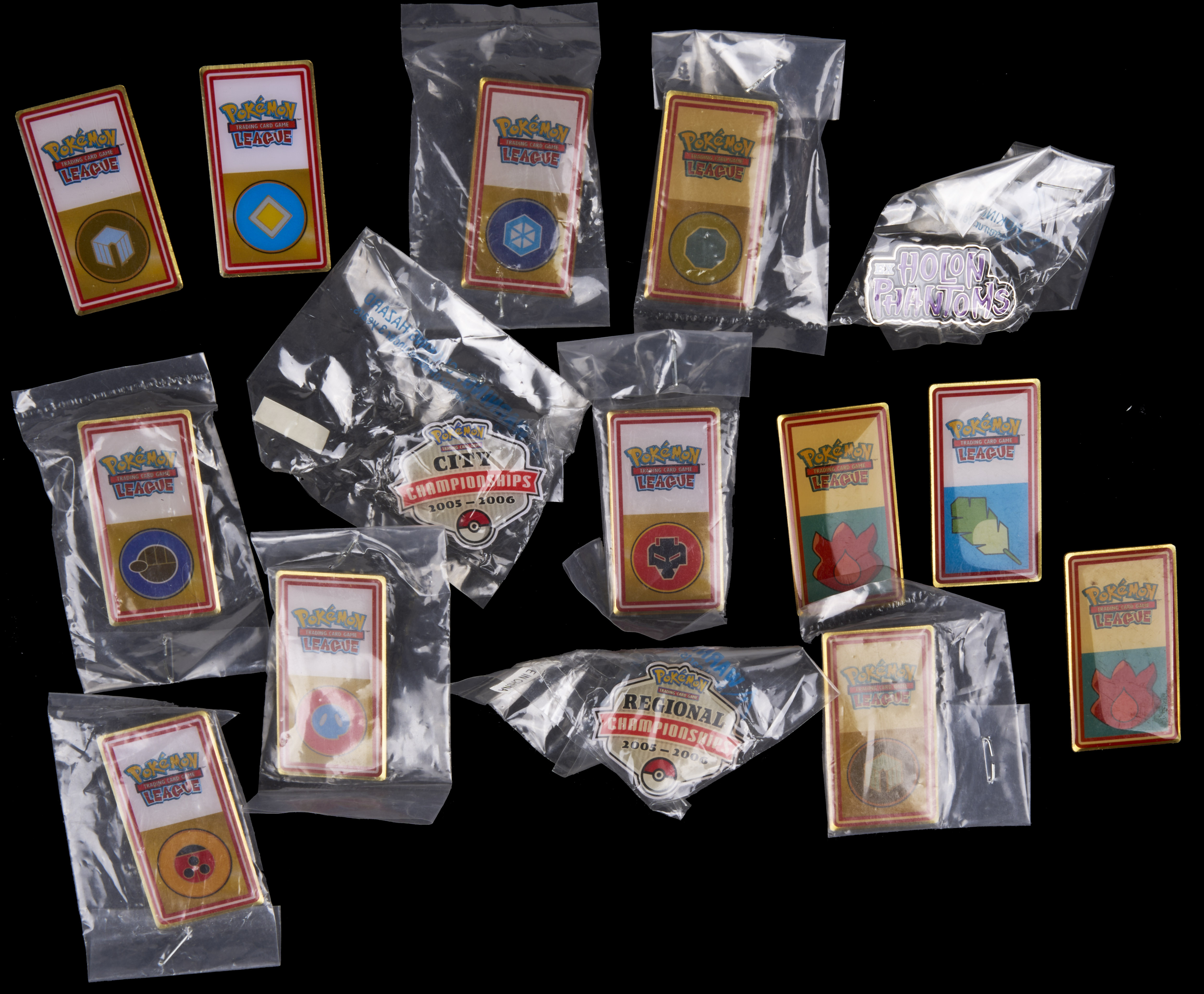 Pokémon Gym/League/Regional Pin Badges x16