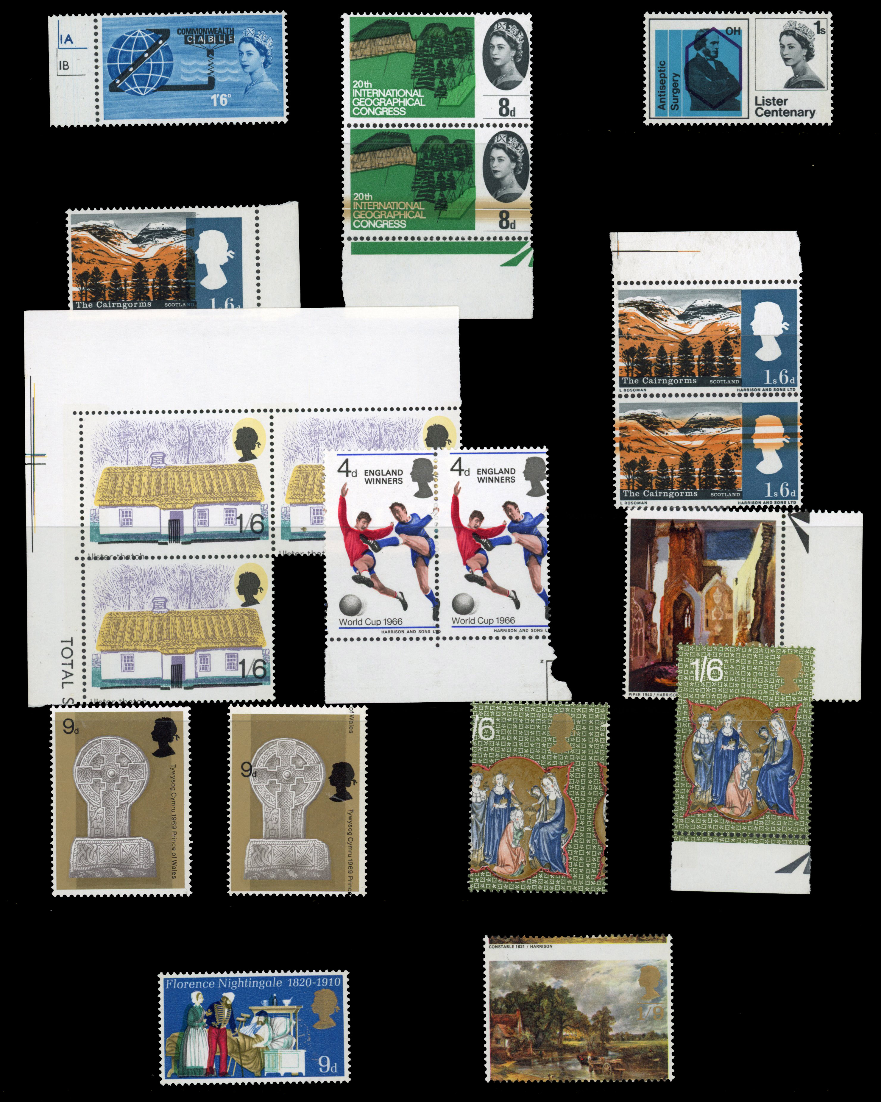 1963-73 unmounted mint selection of commemorative varieties arranged on Hagner sheets