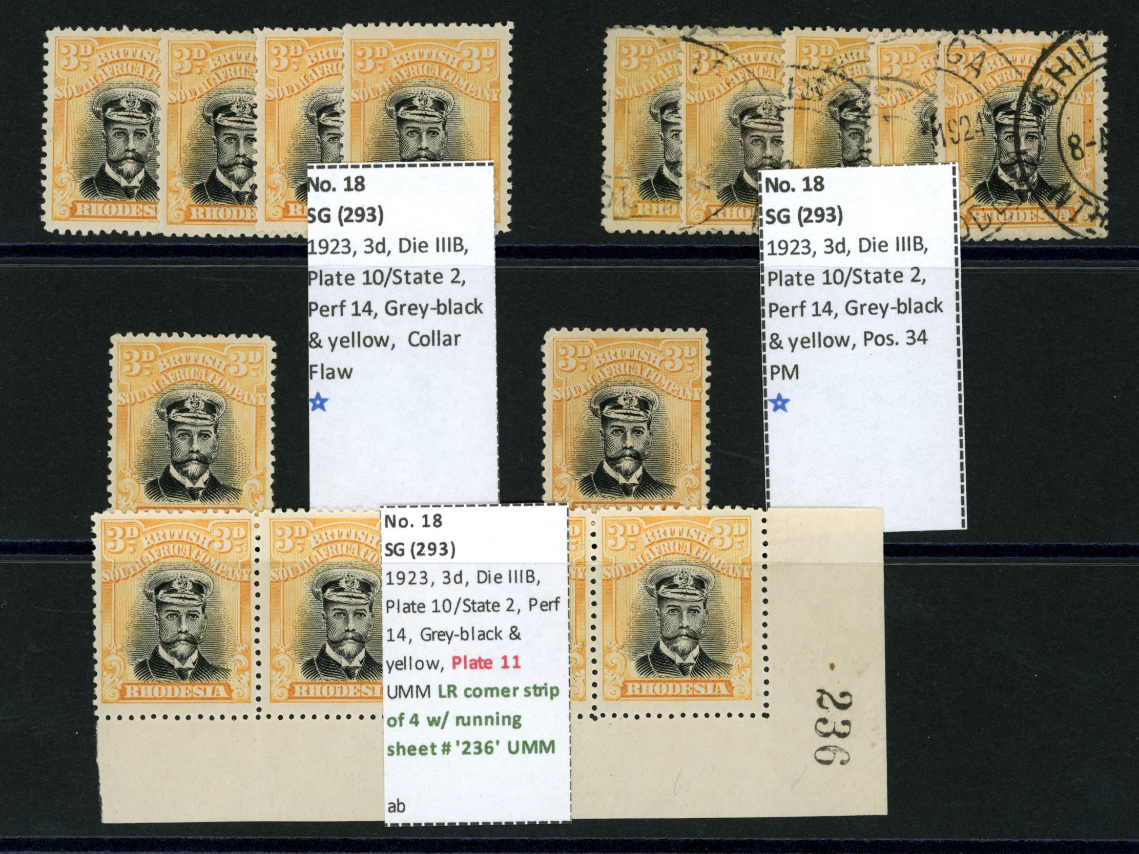 1922-3 3d Head Die IIIB, perf 14, white...