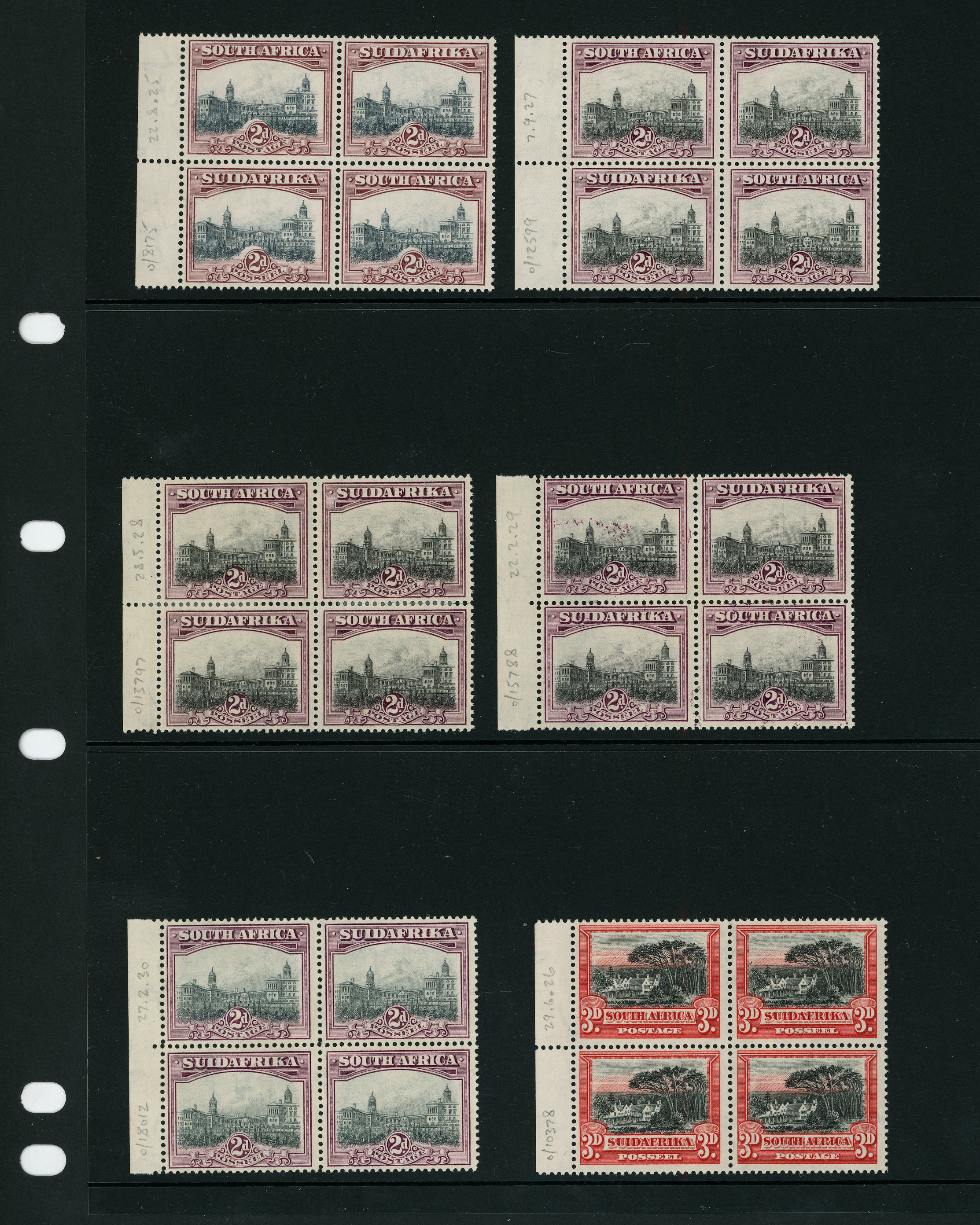 1927-30 Bradbury Wilkinson printings of the 2d...