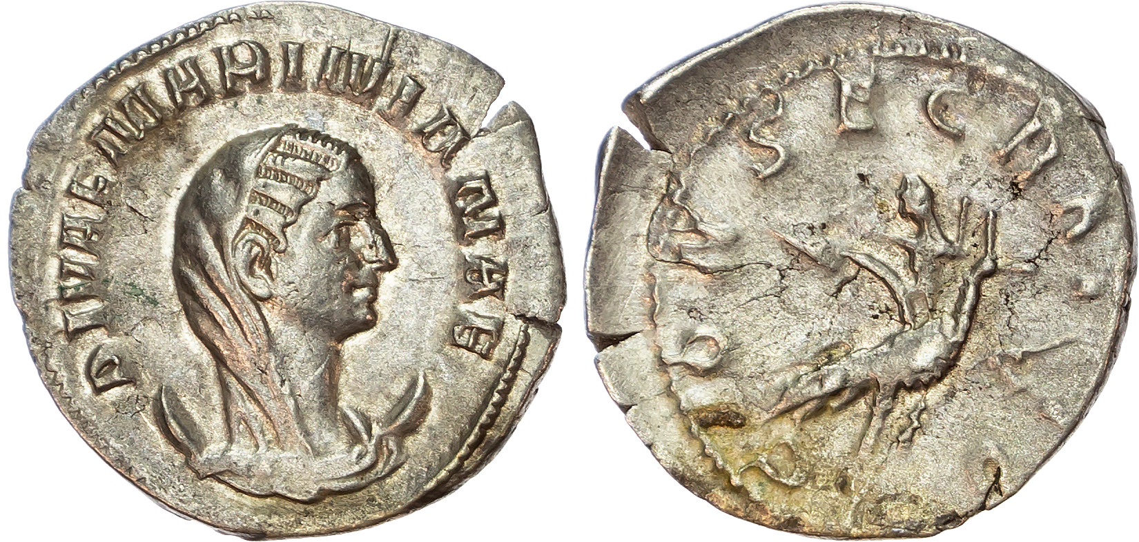 Diva Mariniana (Wife of Valerian I, d. AD 254) AR Antoninianus, Rome, 2.70g. 