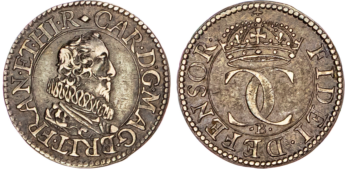 Charles I (1625-1649), AR Pattern Halfgroat, Nicholas Briot’s first milled issue (1631-2). 
