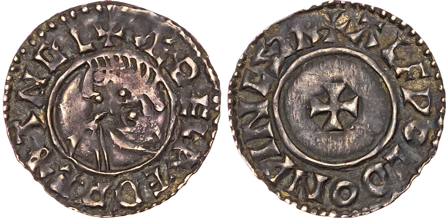 Aethelred II (978-1016), AR Penny, First Small Cross type (978-c. 979), Winchester mint, Ælfweald as moneyer.