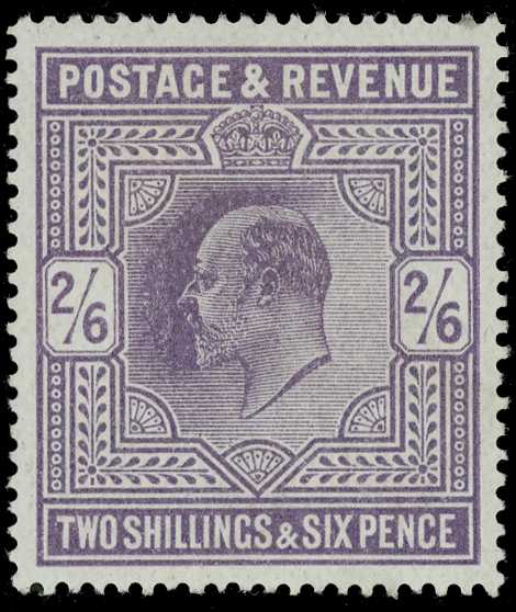 1911 2/6d dull greyish purple, unmounted o.g....