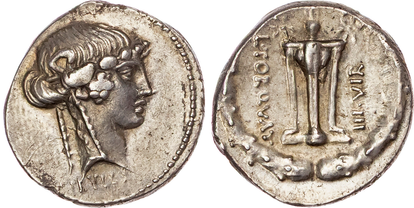 L. Torquatus (58 BC) AR Denarius, Rome, 3.82g. 
