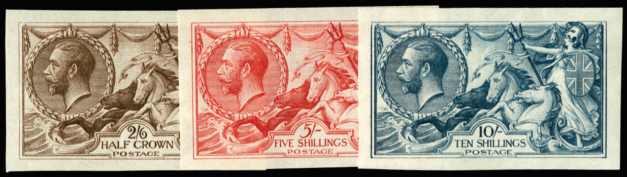 GB 1927 SG413a-17 Seahorse imprimaturs