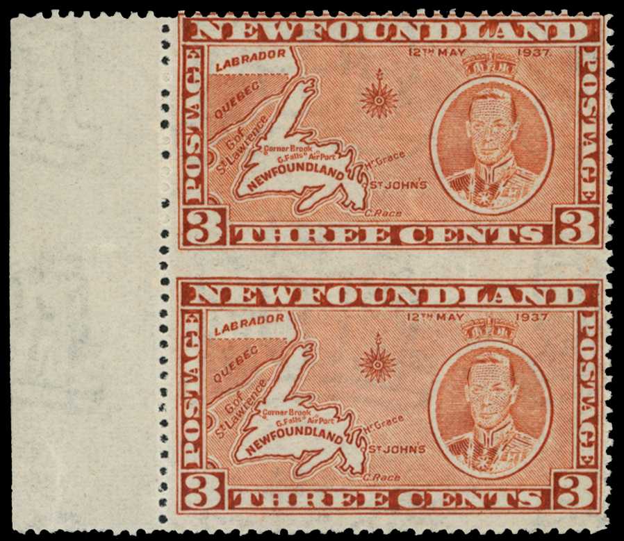 1937 3c orange-brown (Die 2, line perf 13½)...