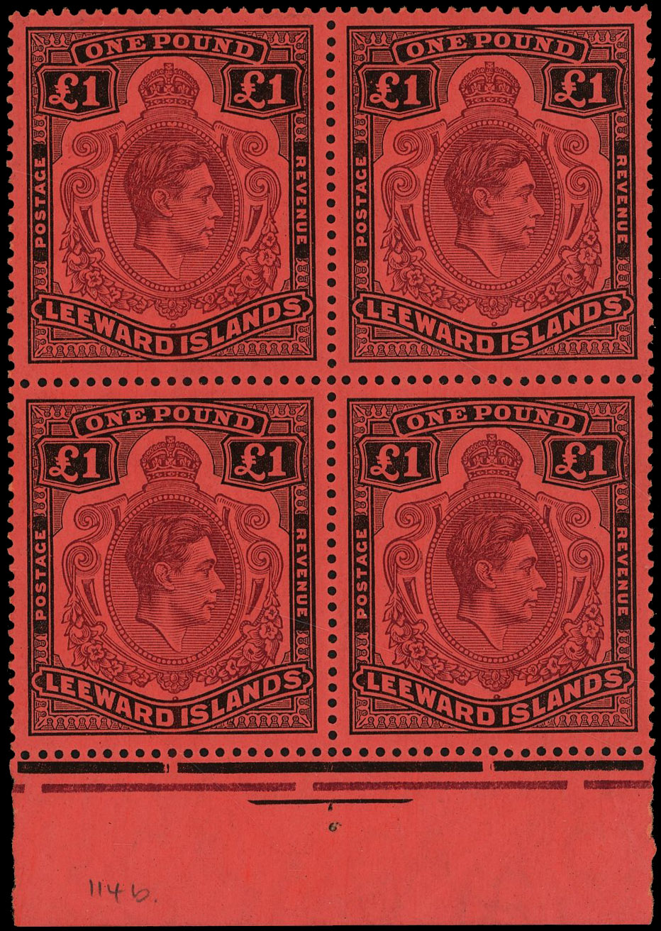 Leeward Islands SG 114 block mint