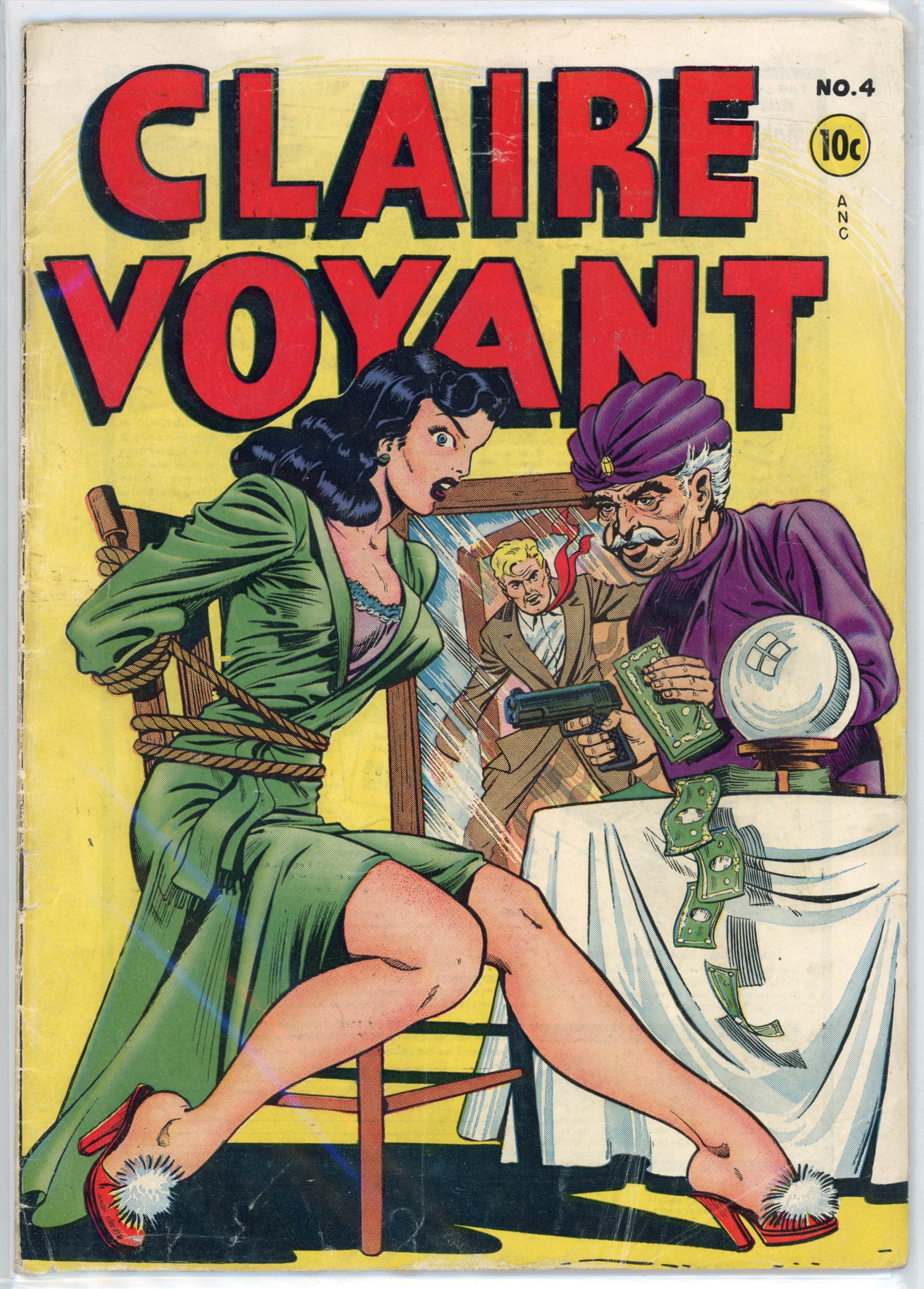 Claire Voyant #4 (Pentagon Publishing, 1947) Bondage cover