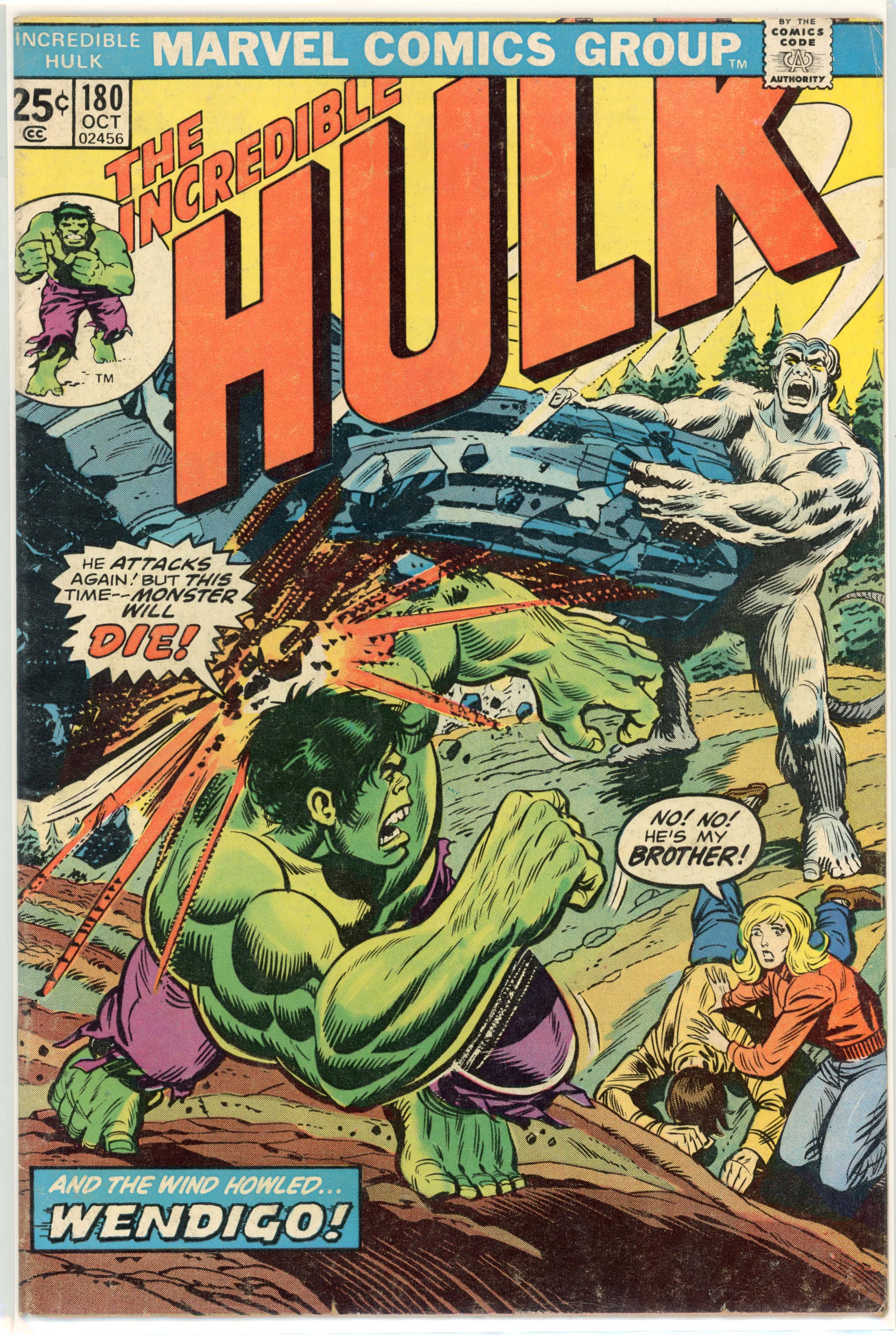 Hulk #180 (Marvel Comics, 1974) First cameo appearance of Wolverine