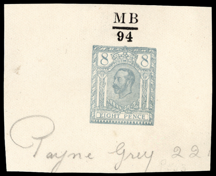 GB SG. 1910 8d Hentschel colour essay.
