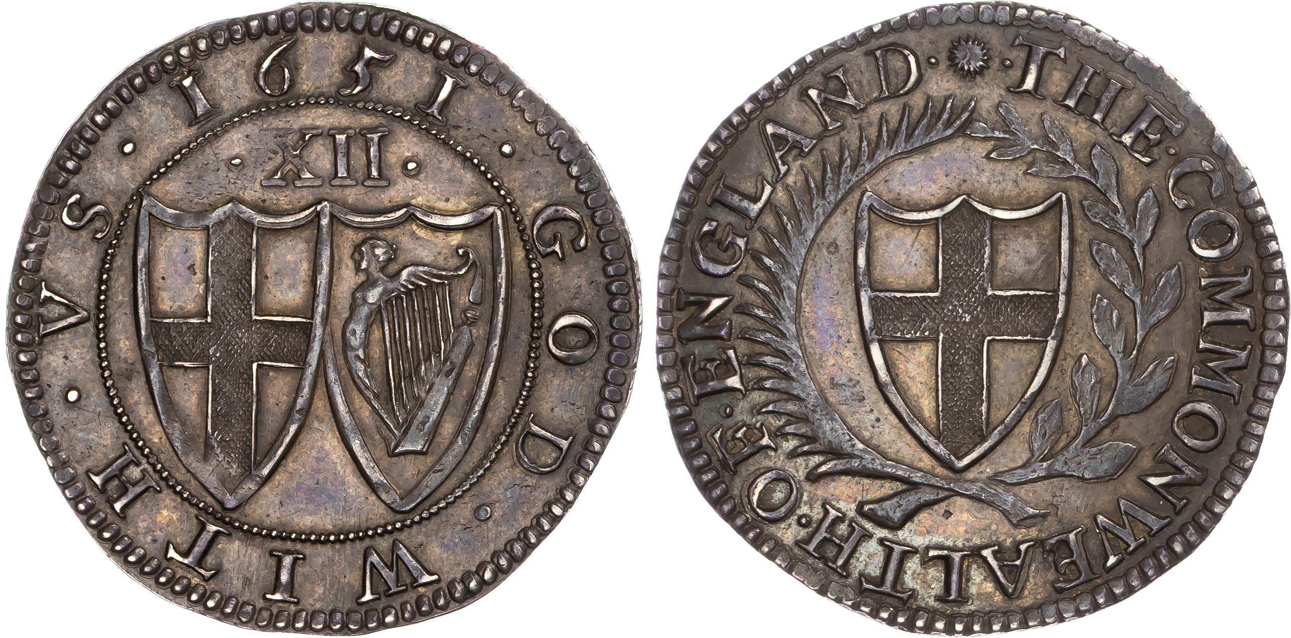 Commonwealth (1649-1660). 1651. Silver 'Fine Work' Shilling.