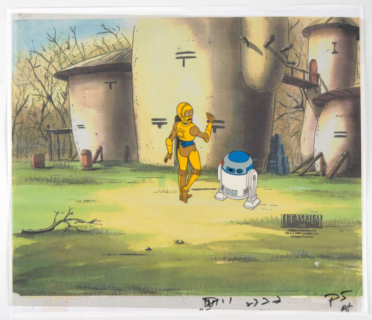 Star Wars: Droid Original R2-D2 & C3-PO Multi Layered Production Cels (Lucas Film, 1985-1986) Total 2