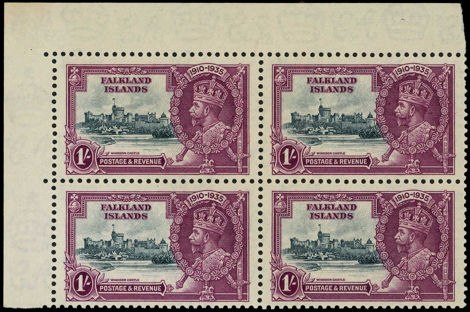 1935 Silver Jubilee 1/- slate and purple...