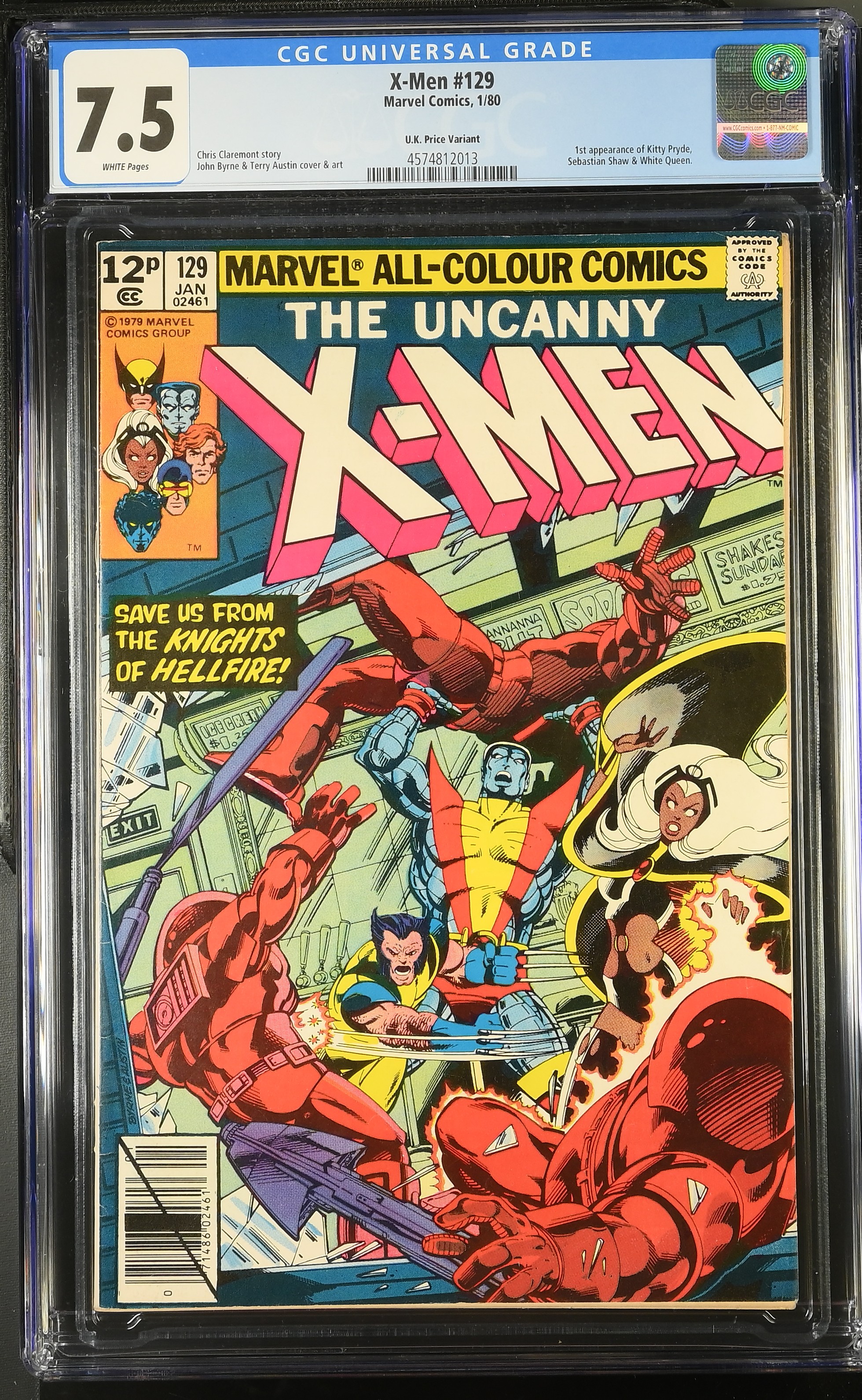 Uncanny X-Men #129 (Marvel Comics 1980) CGC 7.5 Kitty Pryde