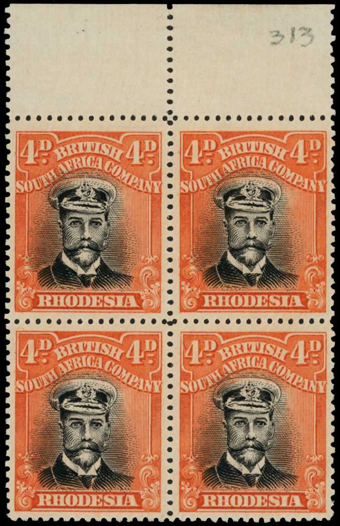 1917-20 4d Head Die IIIB, perf 15, white...