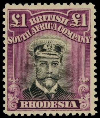 1918-21 £1 Head Die IIIB, perf 14, toned...